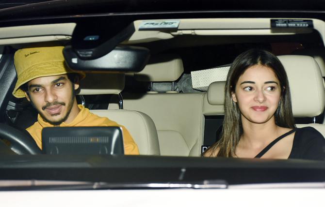 Ishaan Khatter and Ananya Panday, who will be next seen sharing the screen space in Khaali Peeli, appeared at Bhumi Pednekar's party together.