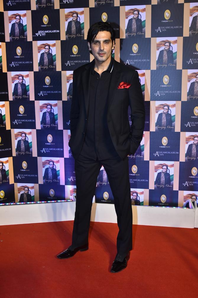 Sanjay Khan will soon also be launching the Indian Muslim Socio-Economic Trust (IMSET), an apolitical body which will engage pre-eminently successful Muslims from every state, including captains of the industry and tycoons in their respective fields of expertise.
In picture: Zayed Khan was all smile as he posed for the photographers at his father's book launch event.