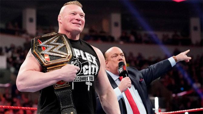 Brock Lesnar and Paul Heyman made their way to the ring with Heyman saying that Lesnar would make short work of Ricochet at Super ShowDown and then move on to defeat Drew McIntyre and retain the title at WrestleMania 36