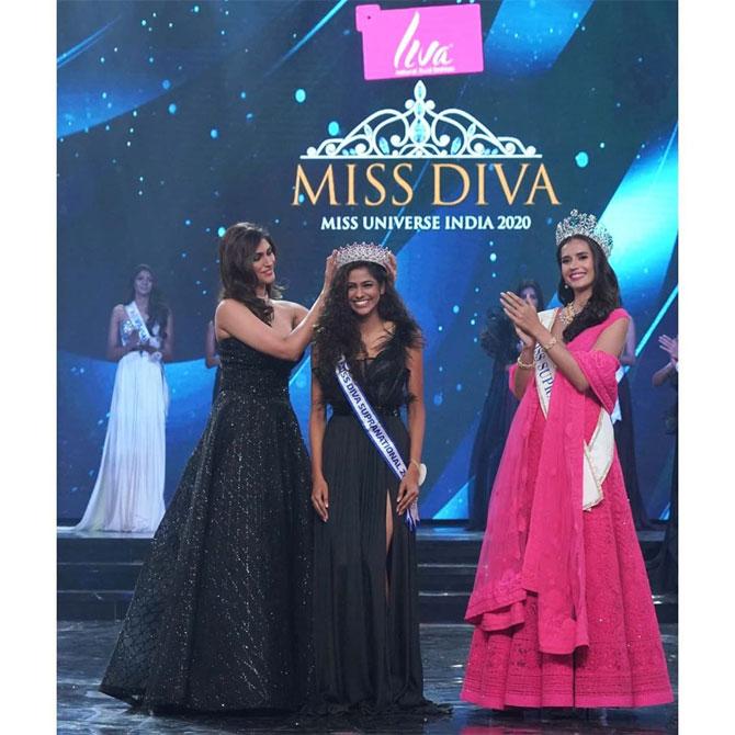 She was crowned the Miss Diva Supranational 2020 by outgoing titleholder Shefali Sood, with the Miss Supranational 2019 Antonia Porsild of Thailand sashing her. 