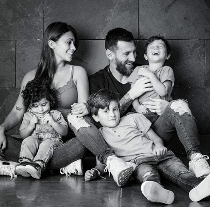 Lionel Messi and Antonela Roccuzzo have three sons together - Thiago (born 2012), Mateo (born 2015) and Ciro (born 2018).