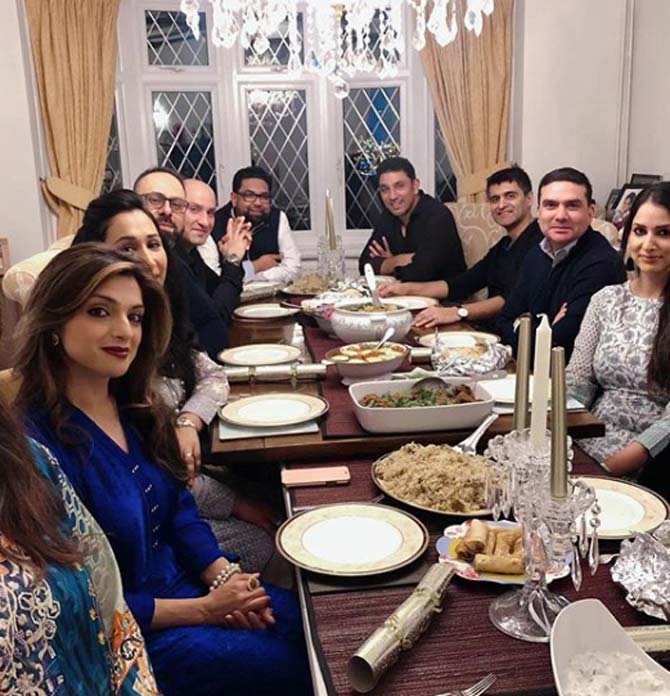 In picture: Azhar Mahmood and wife Ebba Qureshi celebrate Christmas 2019 with close family and friends 