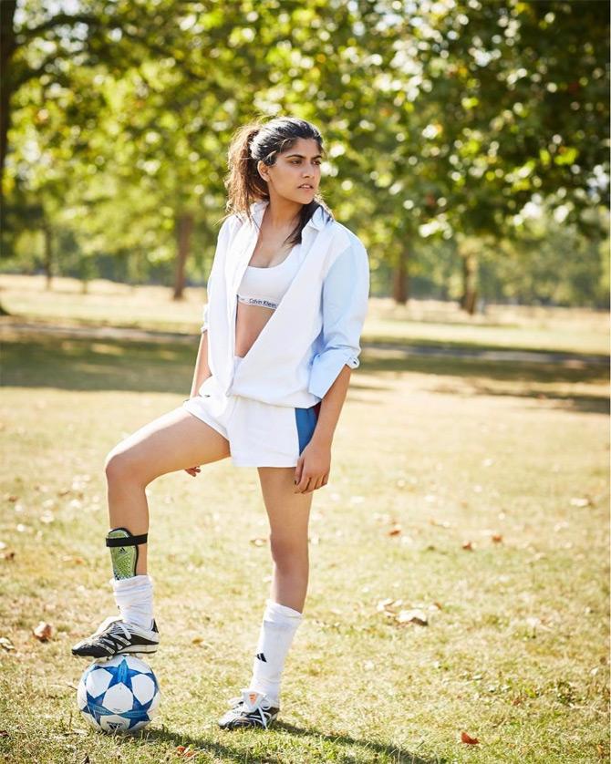 Ananya Birla also swears by sports such as Basketball, Football among others. From balancing the basketball on her finger to playing a header with football, Ananya Birla has been there and done that. In the picture, Ananya Birla looks like a pro-footballer as she captions the picture: Let's kickstart the summer!






