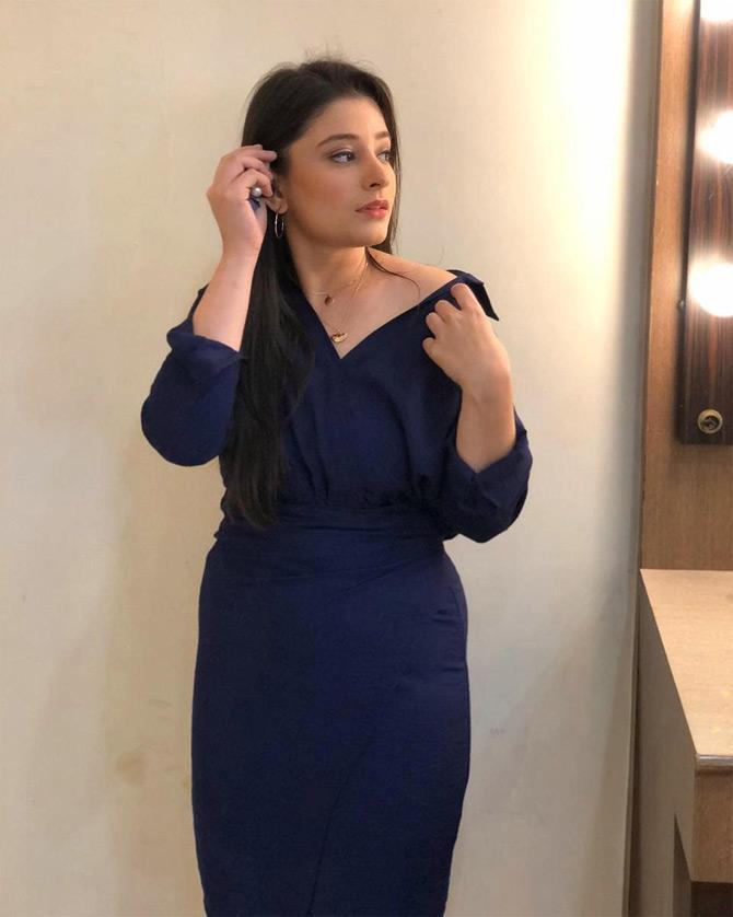 In photo: Natasha Gandhi oozes oomph as she plays with her hair in this candid picture.





