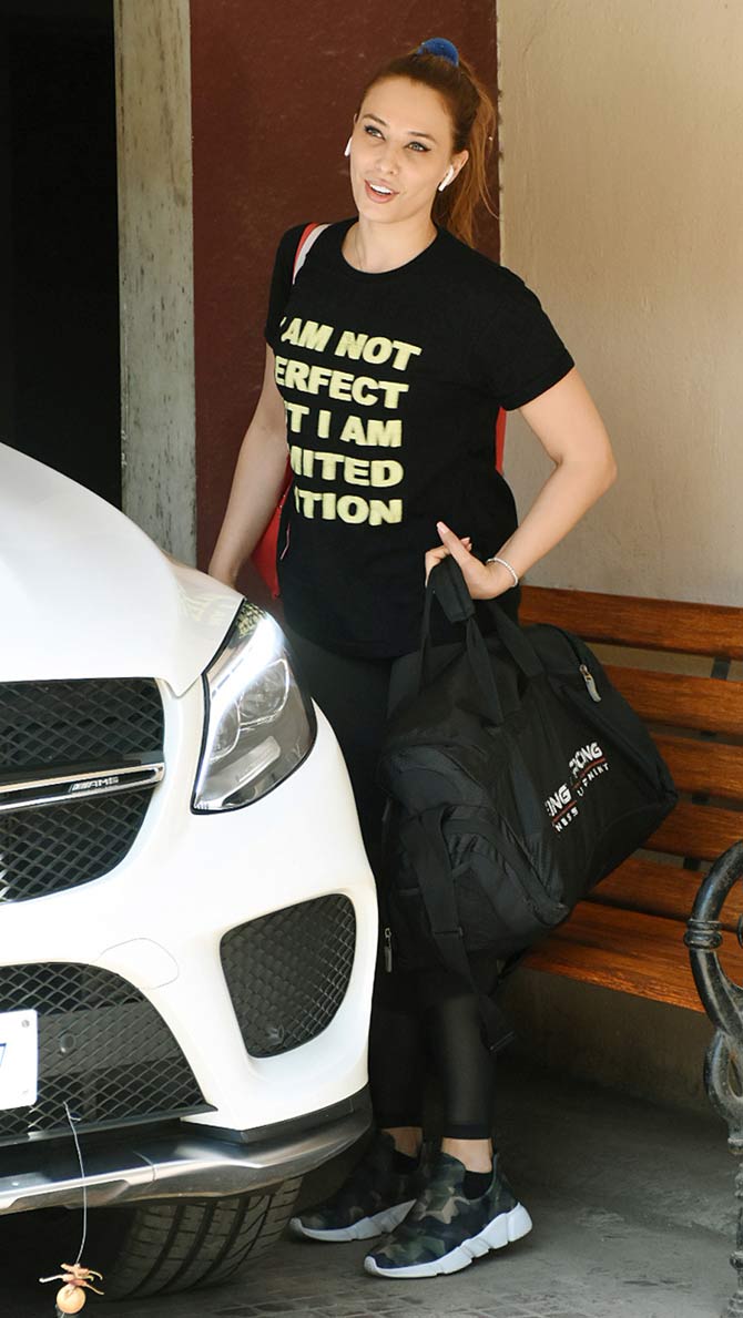 Iulia Vantur was also spotted in Bandra, the Romania beauty was clicked at a popular gym in the suburbs.