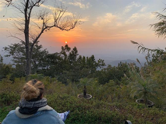 In photo: Ananya Birla enjoys sunset as she completes her trek. She captions this one: Two special days spent in the mountains leaving me feeling so happy, fresh and balanced!


