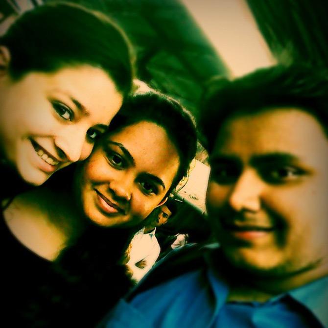 In this picture, Natasha Gandhi can be seen posing for a selfie with her work colleagues as she captions it: The Kurla station selfie!
