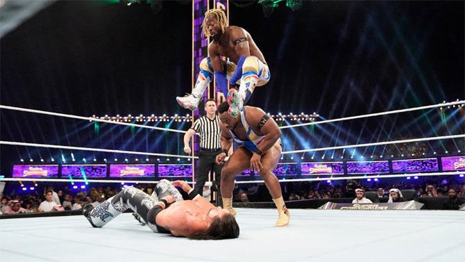 Kofi Kingston and Big E defended their SmackDown tag team titles against Miz and Morrison and while they looked to make quick work of their opponents, the glamorous duo somehow made a comeback.