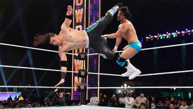 Humberto Carrillo and his cousin Angel Garza once again proved that they are a house full of talent as they put on a special show for the WWE Universe at Super ShowDown. However, Angel Garza again had Humberto's number and picked up the win.