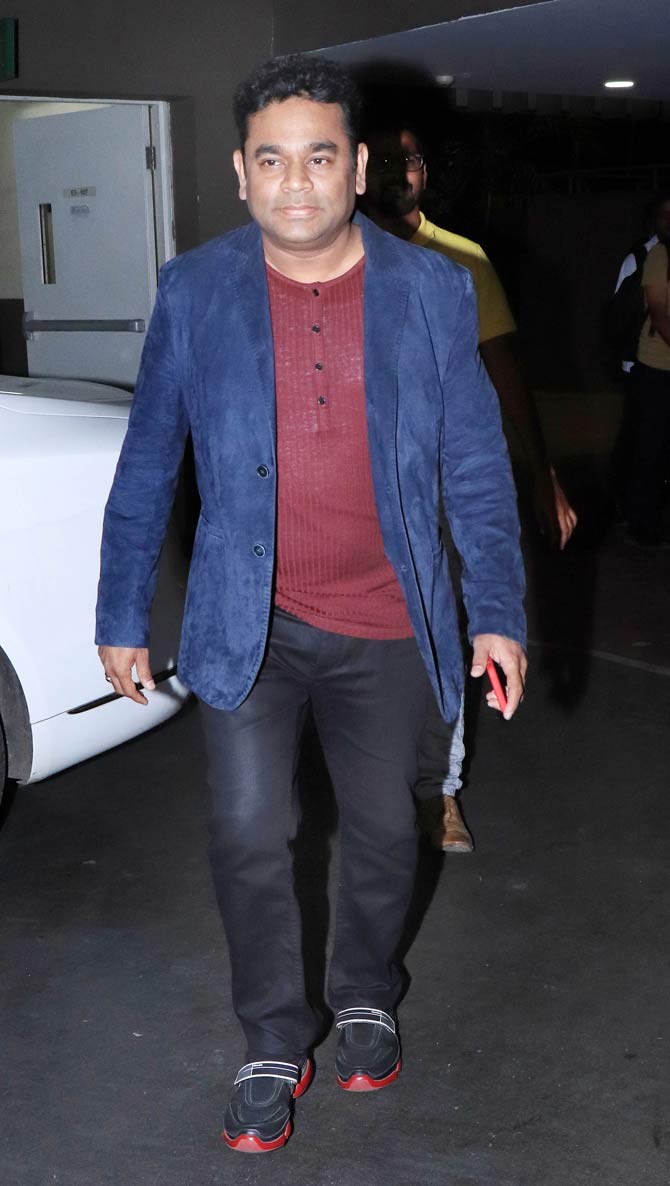 AR Rahman was also clicked at the Mumbai airport by the shutterbugs.