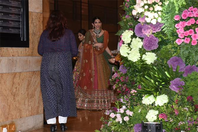 In photo: Shloka Mehta snapped at her ethnic best at Armaan Jain's wedding reception