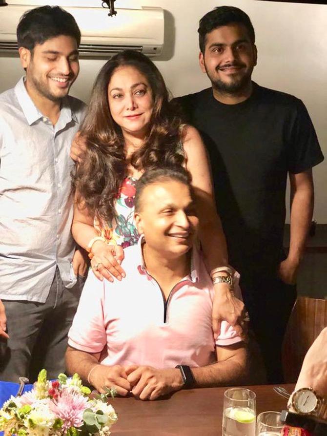 Tina shared this candid family picture on the occasion of International Men's Day 2019 with a message: Cheers to the men in my life - my source of unconditional love and support who inspire me to be my best!