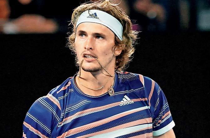 Alexander Zverev during yesterday