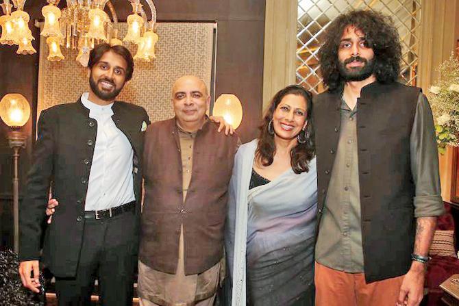 Tarun and Sailaja Tahiliani with sons Jahan and Anand