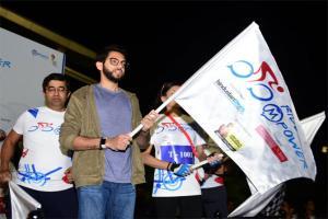 Aaditya Thackeray, Neerja Birla flag off Ride to MPower event at Worli