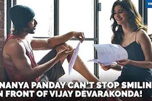 Ananya Panday can't stop smiling in front of Vijay Devarakonda