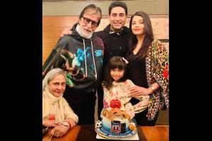It's a family celebration for Abhishek Bachchan on his 44th birthday