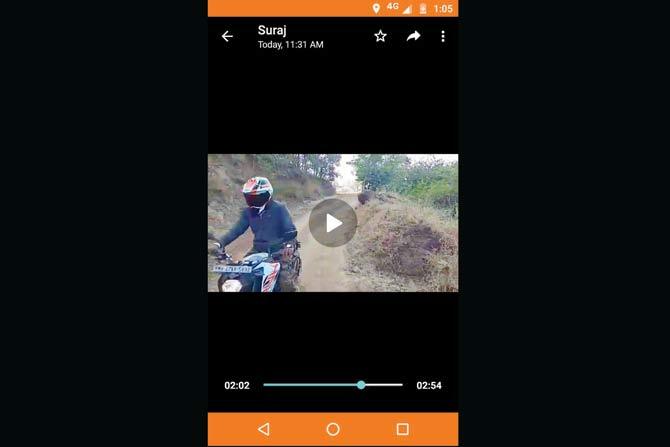 The person who recorded the video has also taken a screenshot of one of the bikers