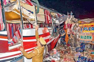 14 killed, 25 injured after 'rashly' driven bus rams into truck