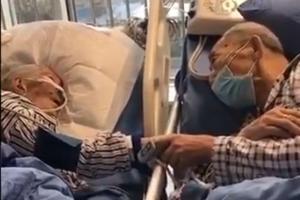 Elderly coronavirus patients say goodbye at hospital in viral video