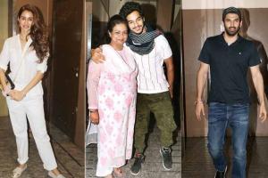 Disha Patani, Aditya Roy Kapur, Ishaan Khatter with mother at the movies