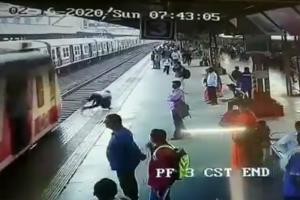 Track crossing youth escapes death in Diva after motorman stops train