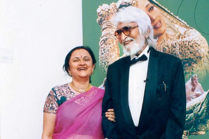 At the show, The Eternal Enchantress of Devdas in 2002, with MF Husain