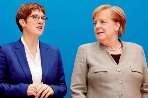 German leader Angela Merkel's party in crisis as successor quits