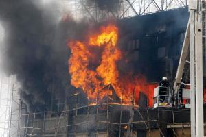 Eight fire engines deployed after massive fire broke out at GST Bhavan