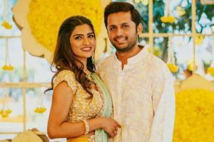 Telugu actor Nithiin gets engaged to girlfriend Shalini; see photos