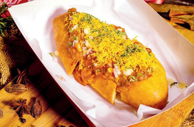 Pav Bhaji Roll by Bombay Food Truck