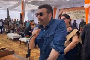 MP Sunny Deol dances, interacts with students at Gurdaspur college