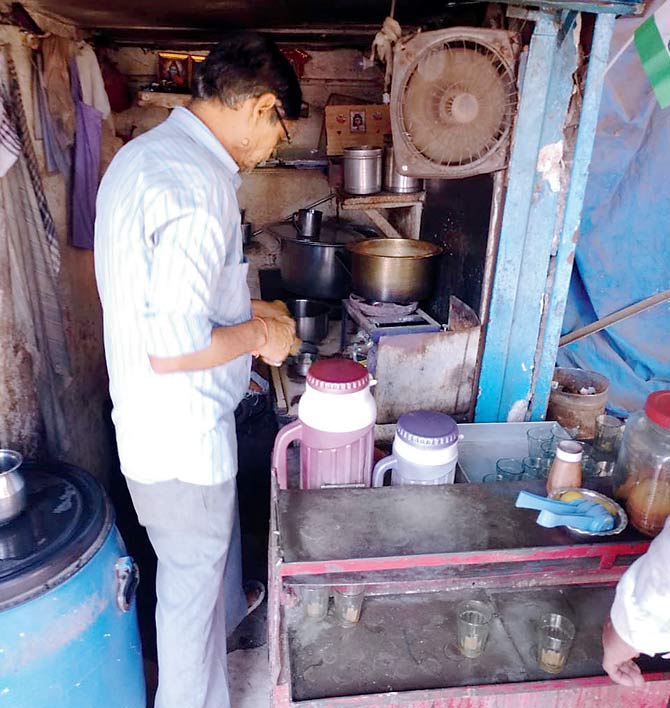 The illegal tea stall at hotel City Kinara