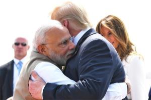 'Namaste Trump': PM Modi receives US President at Ahmedabad airport