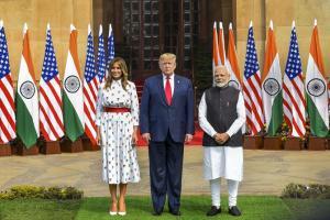 Narendra Modi, Donald Trump hold one-on-one talks at Hyderabad House