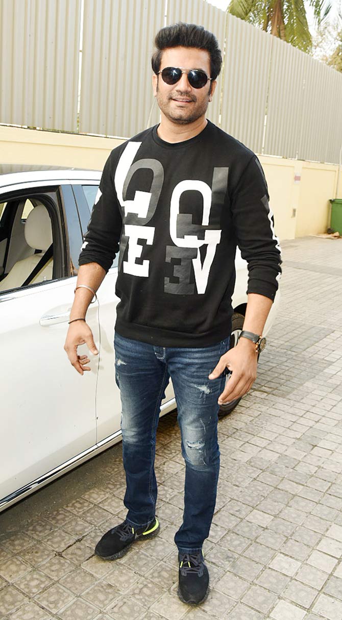 Sharad Kelkar was all smile as he arrived for the special screening of Tanhaji: The Unsung Warrior in Juhu. Sharad plays Chhatrapati Shivaji Maharaj in the film.