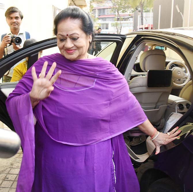 Ajay's mother Veena Devgan also attended the special screening of Tanhaji: The Unsung Warrior at a preview theatre in Juhu.