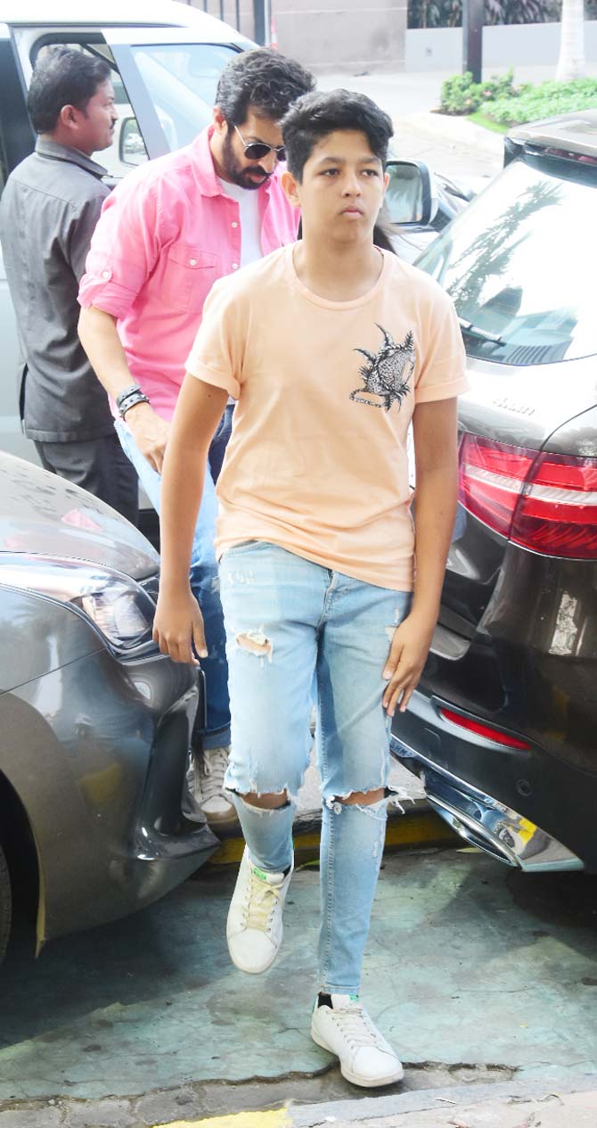 Kabir Khan was clicked enjoying lunch with his wife Mini Mathur and son Vivaan Khan in Bandra. The Ek Tha Tiger director is gearing for his digital debut with The Forgotten Army.