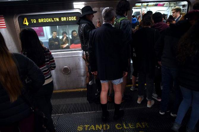 Thousands of commuters across several cities in the United States and other leading cities in the world stripped down to their underwear to celebrate the 19th edition of No Pants Subway event