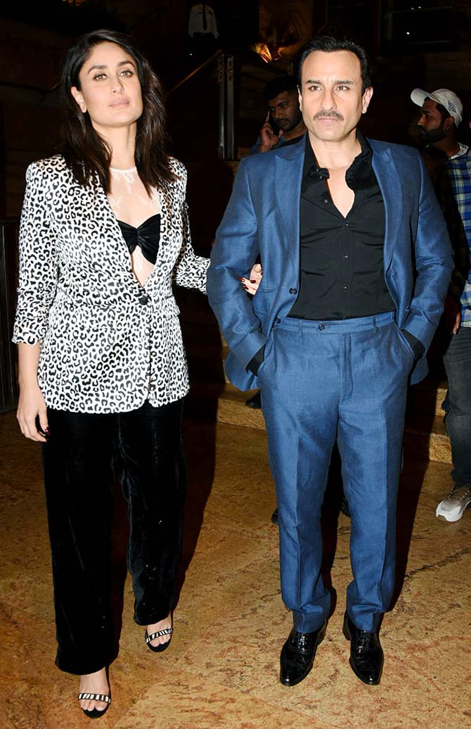 Well, this is how you pose for the media. Saif Ali Khan and Kareena Kapoor Khan are two of the most stylish and sizzling actors in Bollywood and this outing is proof.