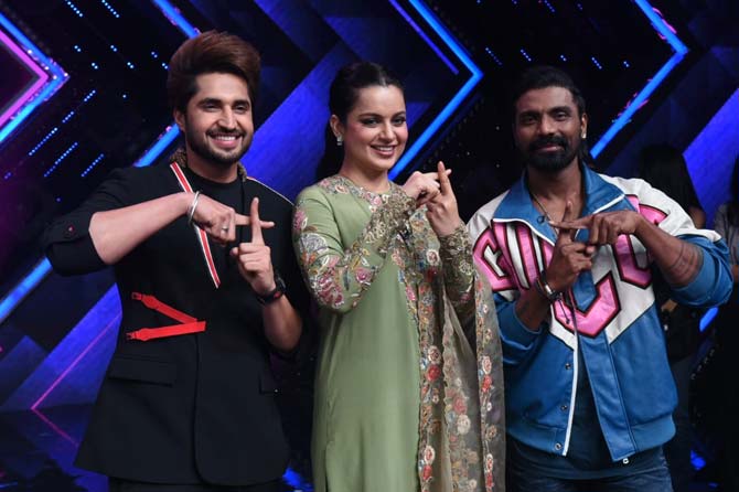 Directed by Ashwiny Iyer Tiwari, Panga is a story about hope and aspirations. Kangana will be seen playing the character of Jaya Nigam, who is a national level Kabaddi player who left her dream behind to settle for a regular life with the love of her life.
(In picture: Jassie Gill, Kangana Ranaut, and Dance+5 judge Remo D'Souza)