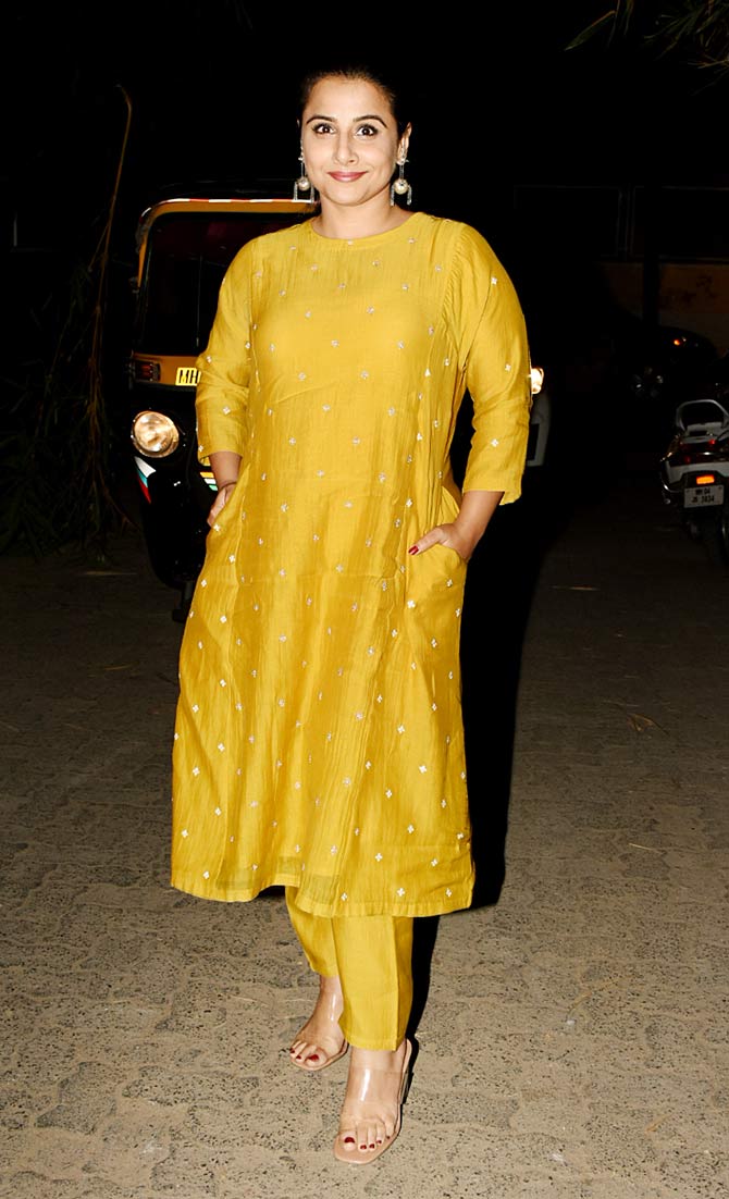 Vidya Balan also attended the special screening of Baba Azmi's Mee Raqsam at a preview theatre in Juhu.