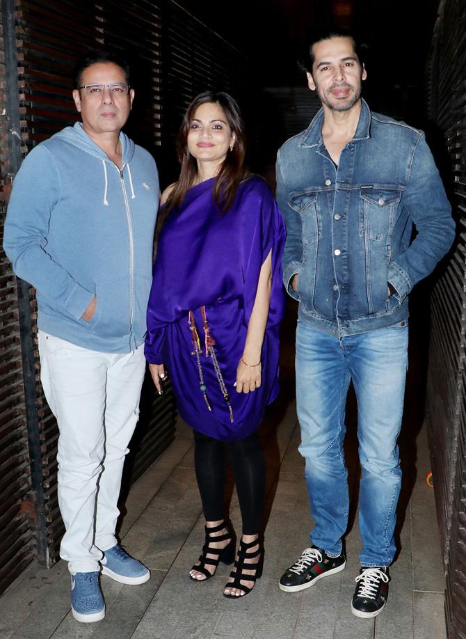 Salman Khan's sister Alvira Agnihotri with husband-filmmaker Atul Agnihotri and Dino Morea were also spotted at Ali Abbas Zafar's birthday party held at a popular restaurant in Juhu, Mumbai.