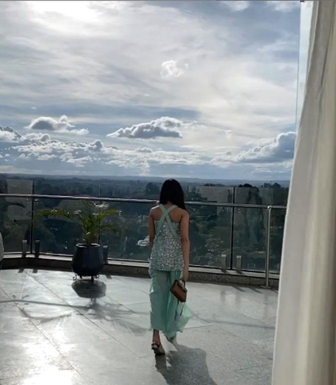 She shows off the beautiful landscape of Kenyan capital Nairobi with this caption, 
