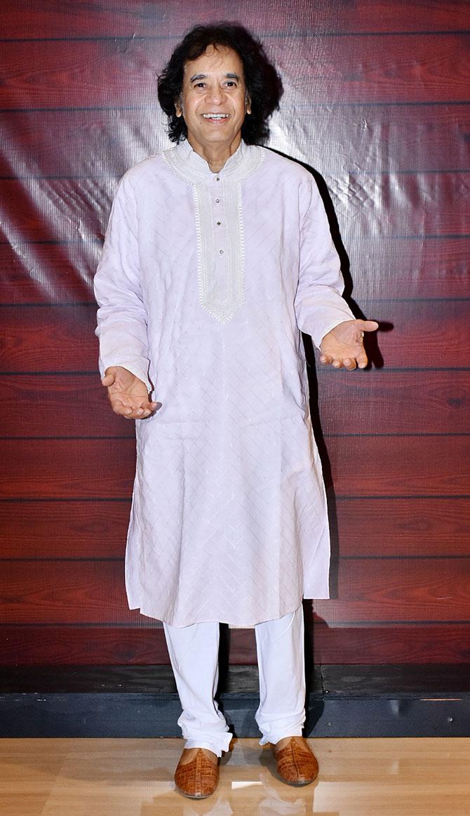 Tabla maestro Zakir Hussain was also present for the party.