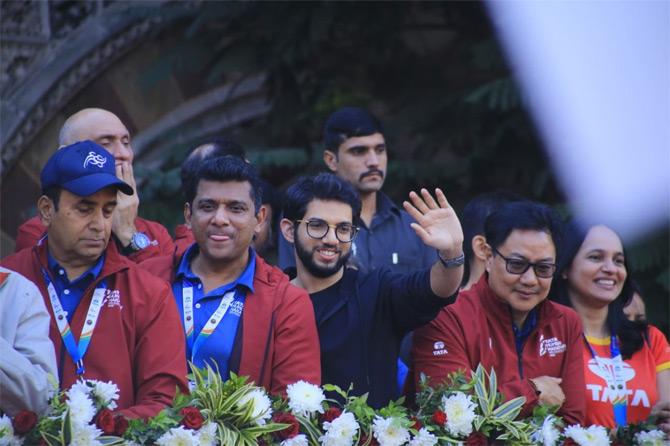 Taking to Twitter, Aaditya shared inside pictures from the marquee event. He said that the Mumbai Marathon truly brings the world to Mumbai. He also said that such global sporting events in Maharashtra will be a boost to tourism as well