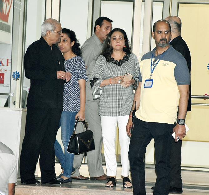 The police have, however, confirmed that the sections under which the driver is booked are bailable and he is not required to be arrested and was merely issued a notice.
In picture: Tina Ambani also visited the ailing actress at the hospital.