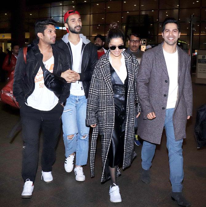 The cast of Street Dancer 3D, Shraddha Kapoor, Varun Dhawan and choreographers were also clicked at the Mumbai airport. The film is all set to woo the audience, as it releases on January 24, 2020.