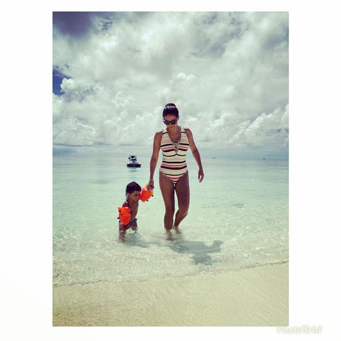 The news became wildfire until she opened up on her motherhood to media and now, frequently shares pictures of her little one. In picture: Gul and her son Nihaal. She shared this picture and wrote alongside, 