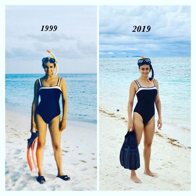 She is a hardcore fitness freak and loves to experiment with various kinds of exercise! When Gul Panag shared a 20-year-old photograph of herself in the island nation, she left netizens stunned with her beauty. She shared an old picture from 1999 in the same swimsuit which she wore during her stay in the Maldives in October 2019. 